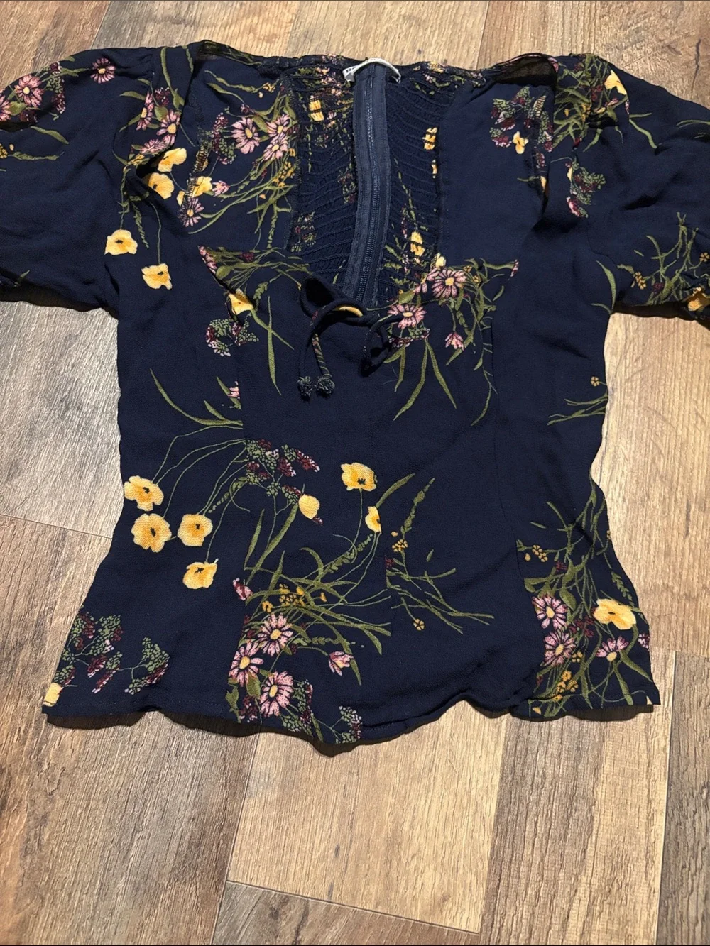 Reformation Floral Puff Sleeve Blouse